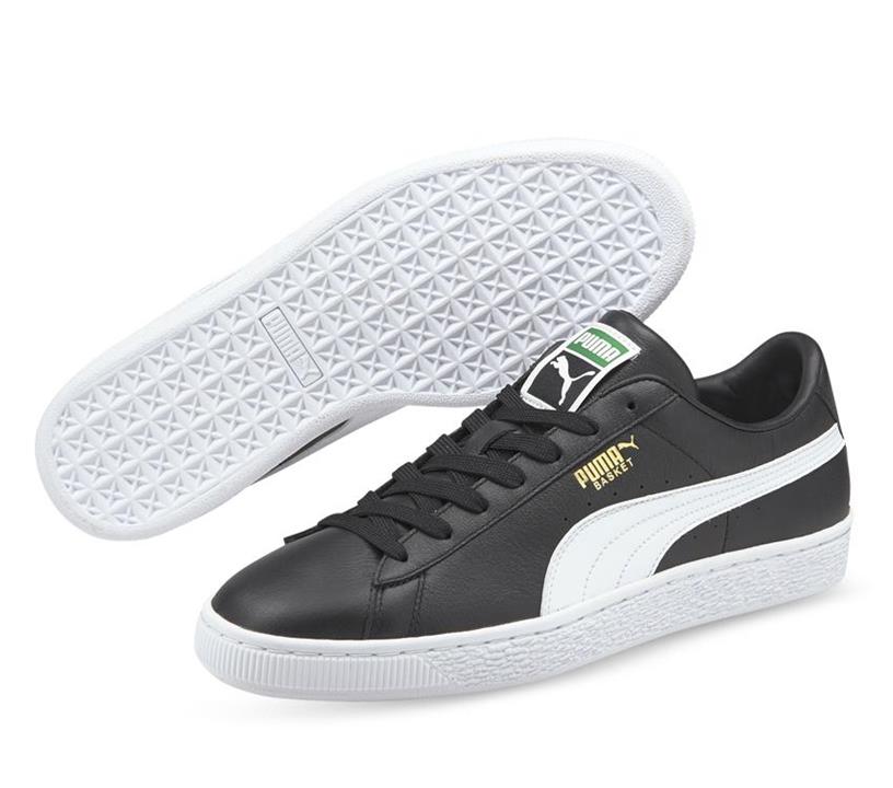 puma black and white shoes mens