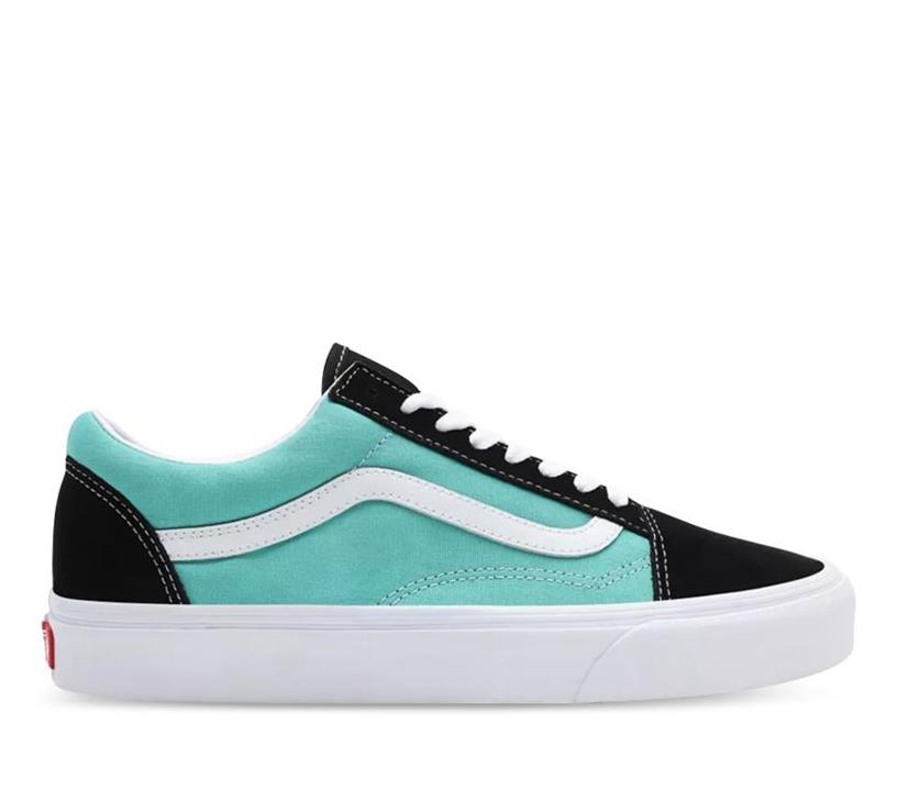 black and turquoise vans