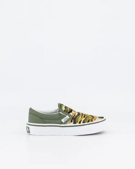 Vans Vans Kids Classic Slip-On Painted Camo Green