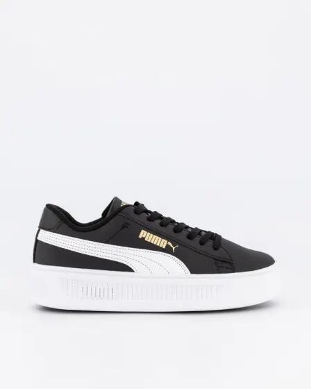 Puma Puma Womens Smash Platform V3 Puma Black-Puma White-Puma Gold