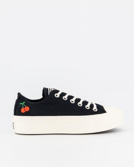 Converse Converse Womens Chuck Taylor All Star Lift Cherries Low Top Black