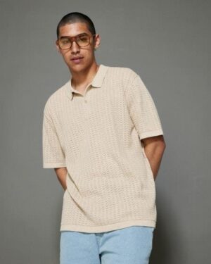 Barney Cools Barney Cools Knitted Polo Sandstone