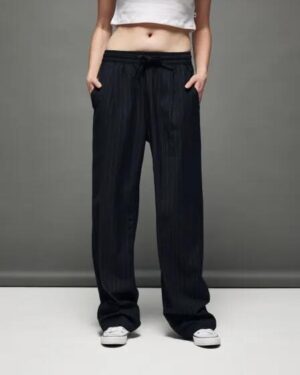 Barney Cools Barney Cools Boxy Suit Pant Charcoal Stripe