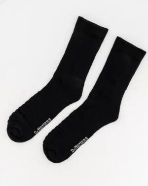 Dr Martens Accessories Dr Martens Accessories Double Dock Sock Black Cotton Blend & Black Cotton Blend