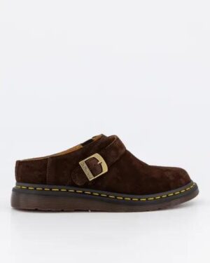 Dr Martens Dr Martens Isham Buckle Oasis Suede Mules Dark Brown Desert Oasis Suede