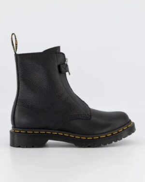 Dr Martens Dr Martens 1460 Front Zip Boots Black Wanama & Black Milled Nappa