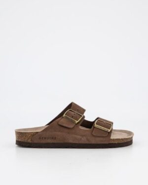 Genuins Genuins Hawaii Nubuck Sandal Dark Brown