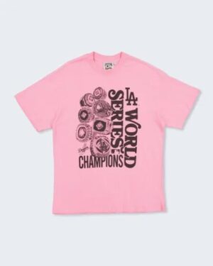 Majestic Majestic LA Dodgers 7 Rings Champs Tee Sachet Pink