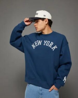 Majestic Majestic NY Yankees Sweatshirt French Navy