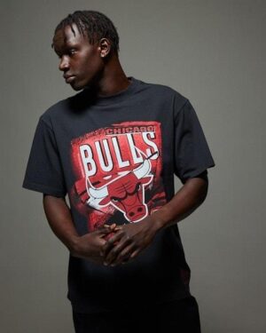 Mitchell & Ness Mitchell & Ness Chicago Bulls Abstract Tee Faded Black