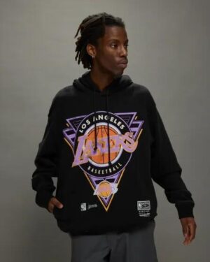 Mitchell & Ness Mitchell & Ness Lakers Hoodie Overdyed Black