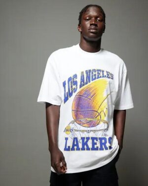 New Era New Era LA Lakers Oversized Tee White