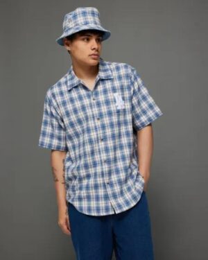 New Era New Era LA Dodgers Plaid Shirt Blue Plaid