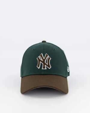 New Era New Era Ny Yankees Cap Dark Green Walnut White