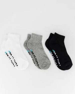 Platypus Socks Platypus Socks Platypus Ankle Socks 3 PK Bright White Grey Marle Black