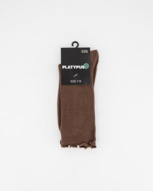 Platypus Socks Platypus Socks Platypus Fashion Frill Socks Chocolate