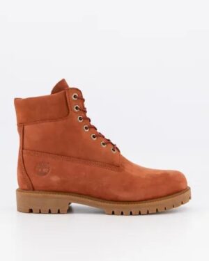 Timberland Timberland Mens Heritage 6-Inch Waterproof Boots Dark Red Nubuck