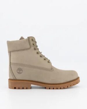 Timberland Timberland Mens Heritage 6-Inch Waterproof Boots Light Taupe Nubuck