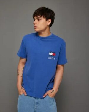 Tommy Hilfiger Tommy Hilfiger Logo Crew Neck Tee Bright Blue