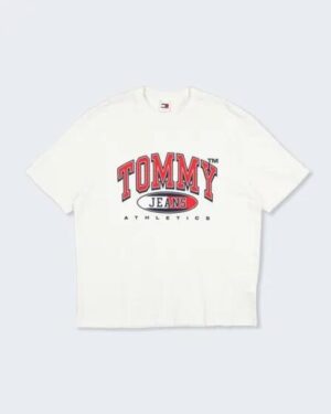 Tommy Hilfiger Tommy Hilfiger Logo Oversized Tee Ancient White