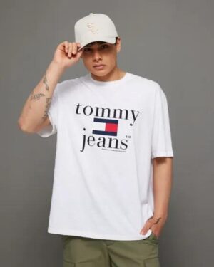 Tommy Hilfiger Tommy Hilfiger Logo Oversized Tee White