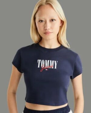 Tommy Hilfiger Tommy Hilfiger Baby Crop Logo Tee Twilight Navy