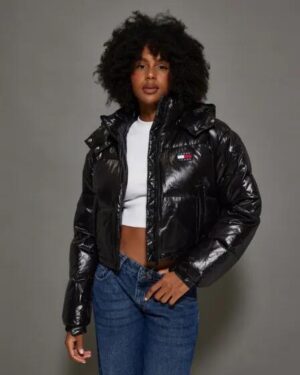 Tommy Hilfiger Tommy Hilfiger Cropped Down Alaska Puffer Jacket Black