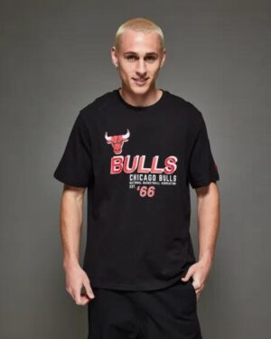 New Era New Era Chicago Bulls Tee Black