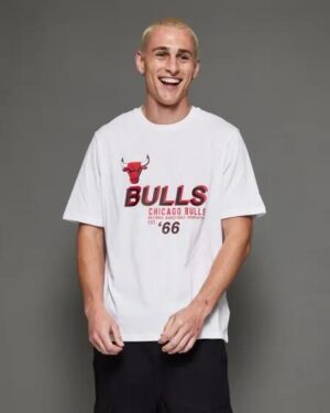 New Era New Era Chicago Bulls Tee White