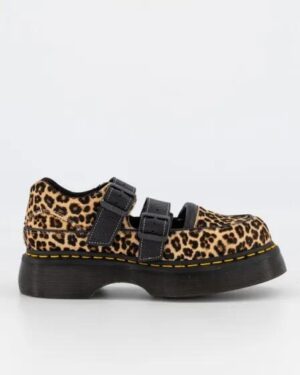 Dr Martens Dr Martens Buzz Mary Jane Hair On Light Tan Mini Leopard Spot Hair On